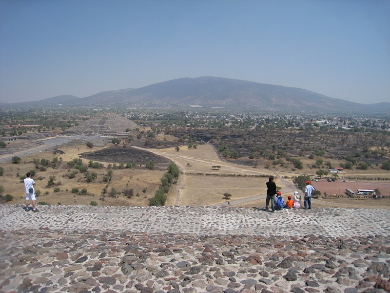 Mexico Pyramids - Mexico City 2009 0475.jpg - A trip to the Teotihuacan area of Mexico to visit the pyramids. A vast complex and a great climb to the top. This was followed by lunch in a cave, then a visit to the historical center of Mexico City. March 2009.